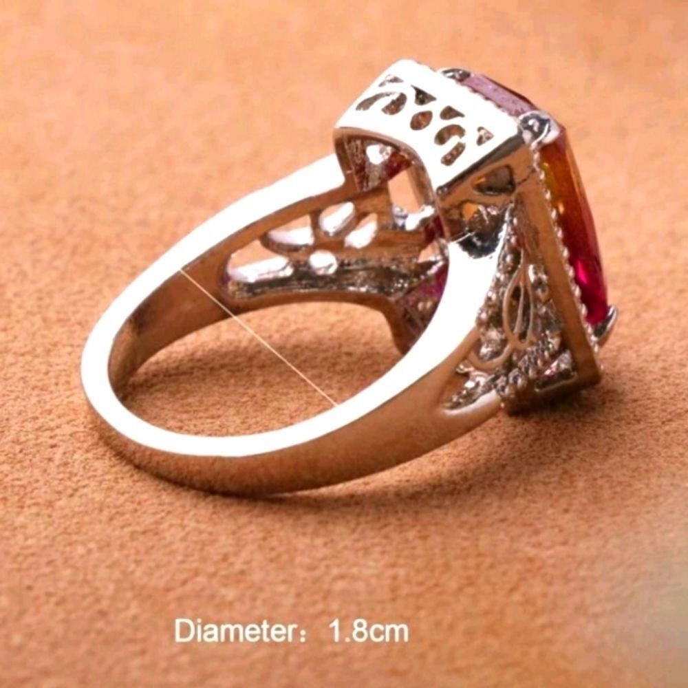 Emery ROSE Gemstone Decor Ring sz 10 - Picture 7 of 7